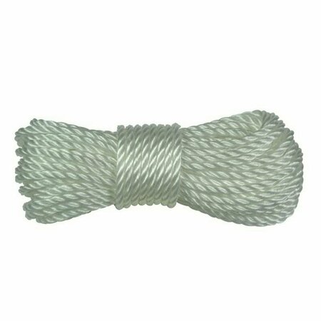 BEN-MOR CABLES Rope Twstd Wht Polyp 1/4x50ft 60144